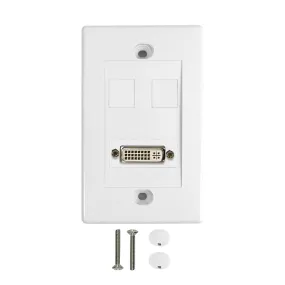 1-Port DVI Wall Plate Kit - White