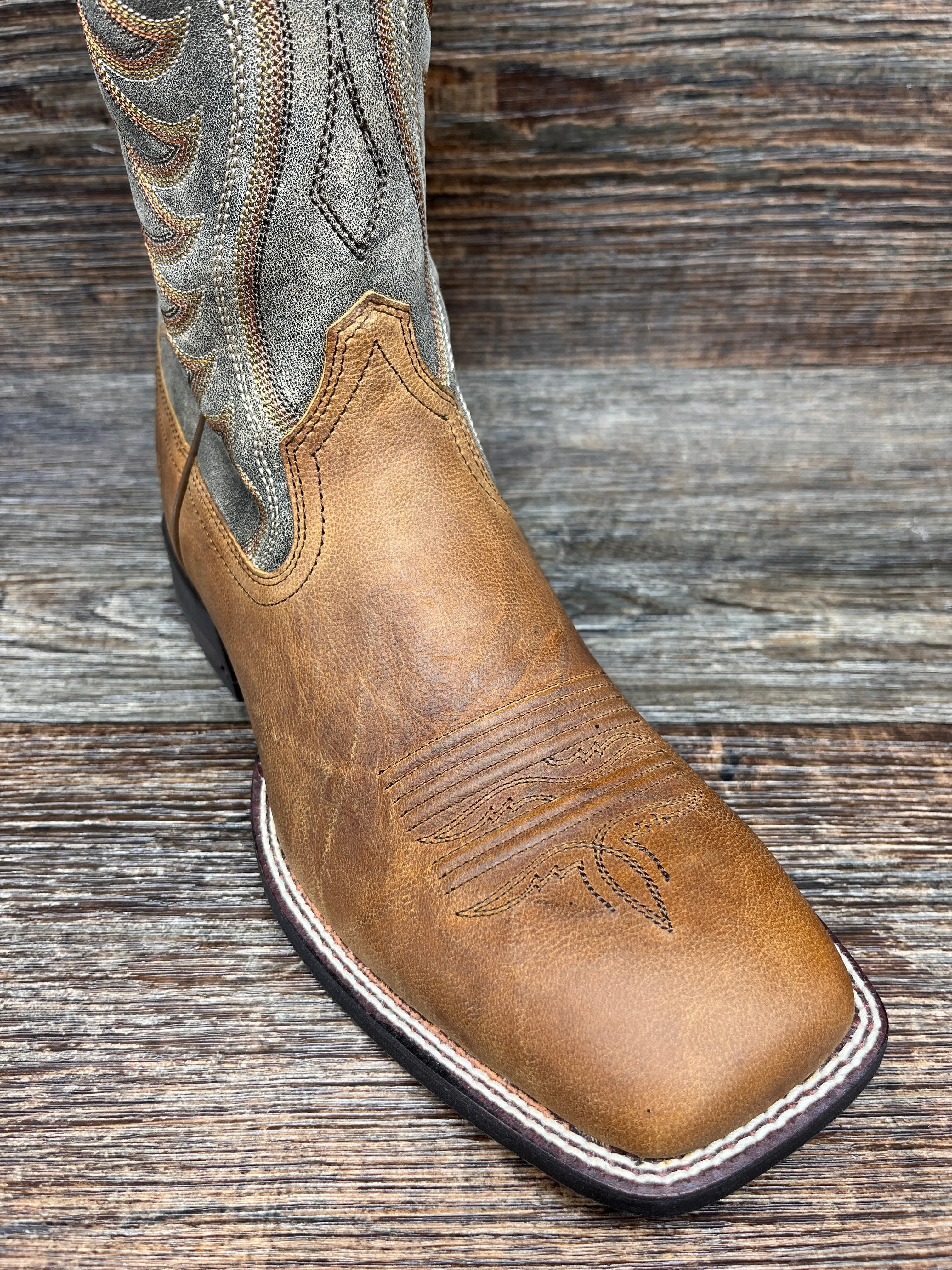 10029688 Men's Amos Shock Shield Square Toe Western Boot by Ariat