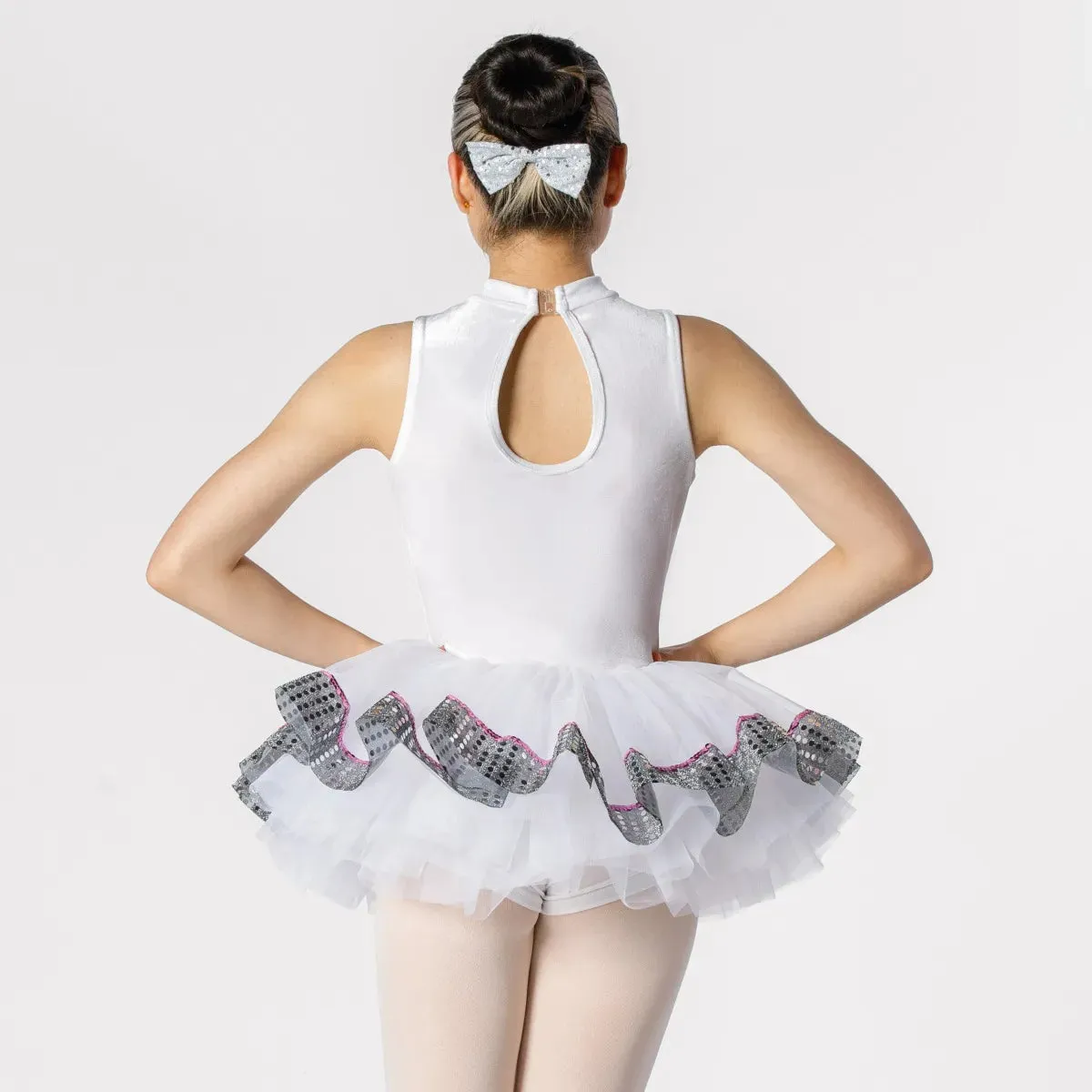 1st Position Sleeveless Velvet Tutu with Sequinned Trim