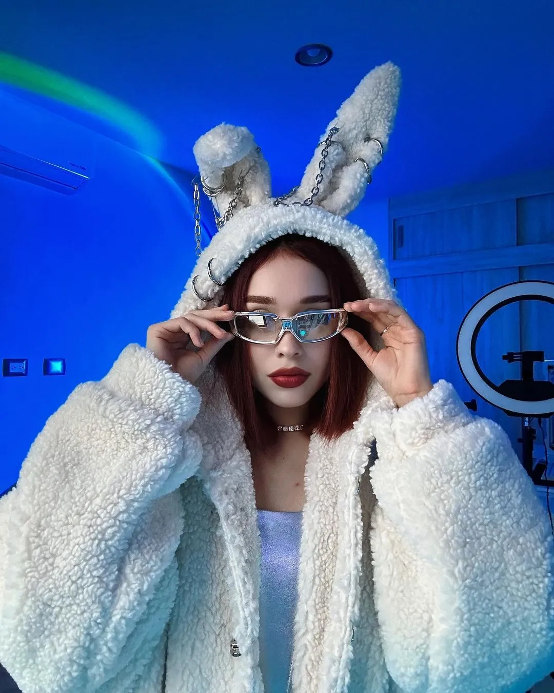 【23s December.】Cute Bunny Ears Hooded Sherpa Jacket