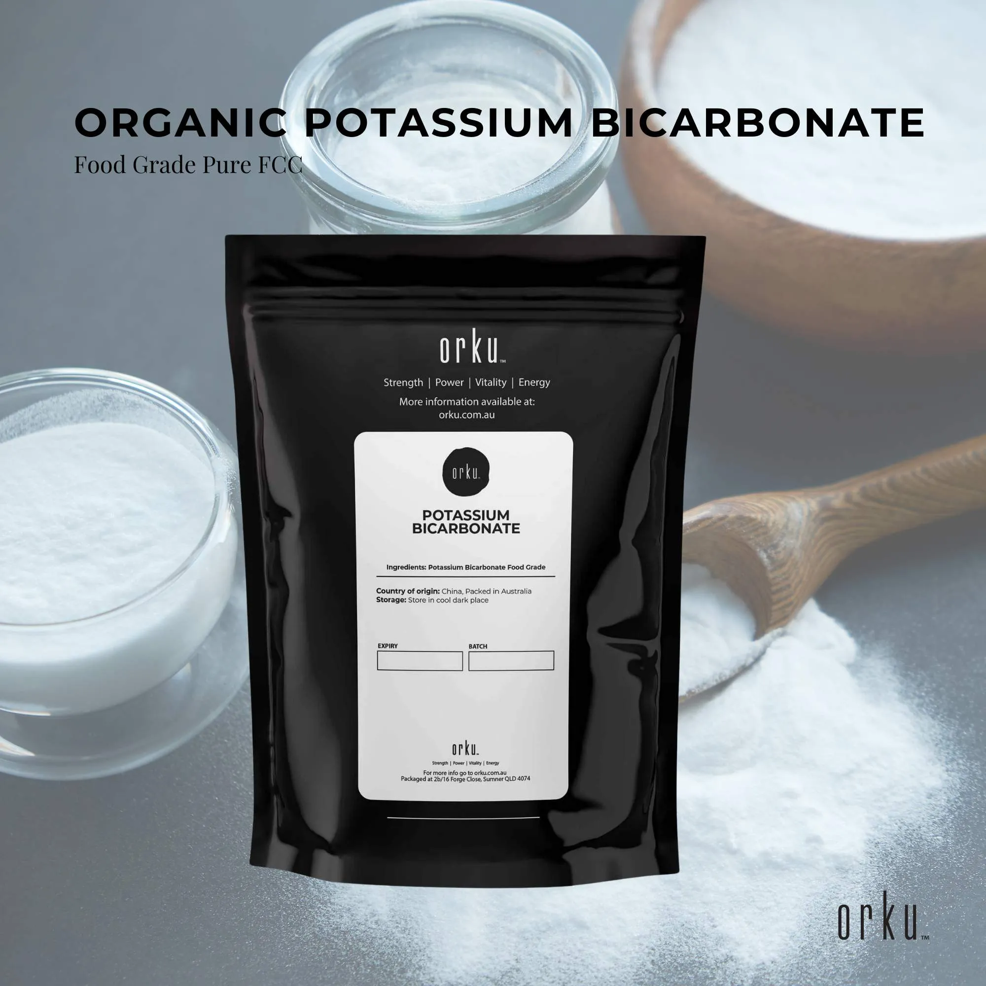 400g Organic Potassium Bicarbonate Powder - Food Grade Pure FCC Brewing Baking