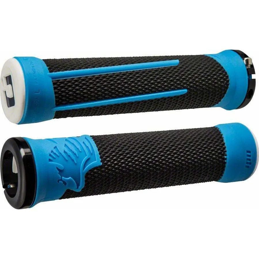 AG2 Bike Handlebar Grips - Black/Blue, Lock-On