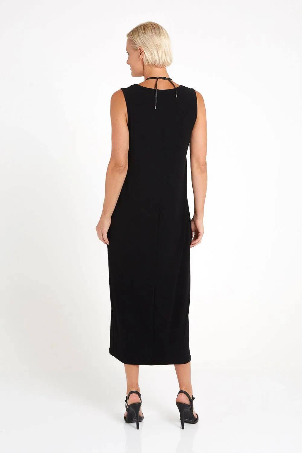 Amy Midi Stretch Slip - Black