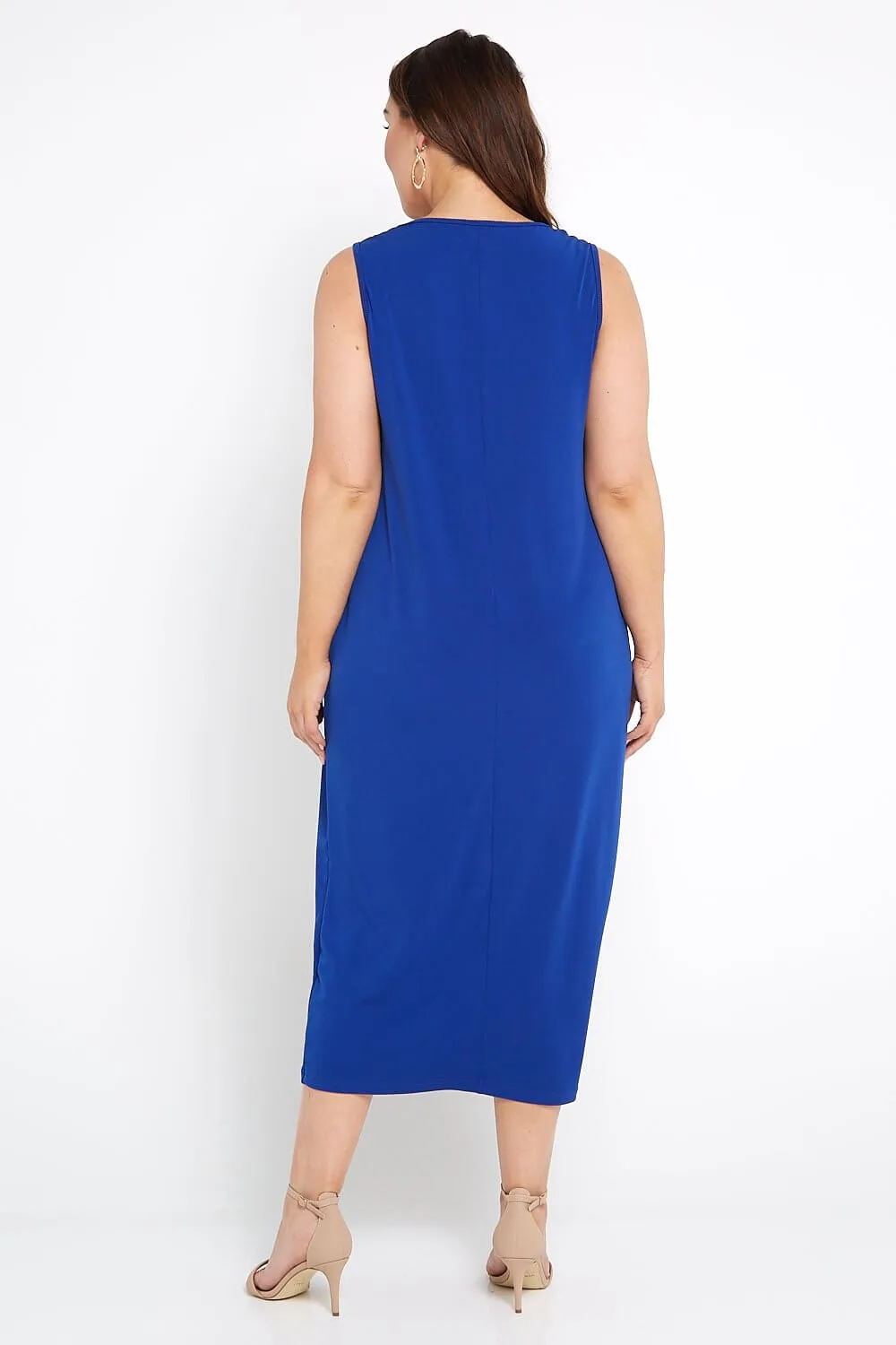 Amy Midi Stretch Slip - Royal Blue