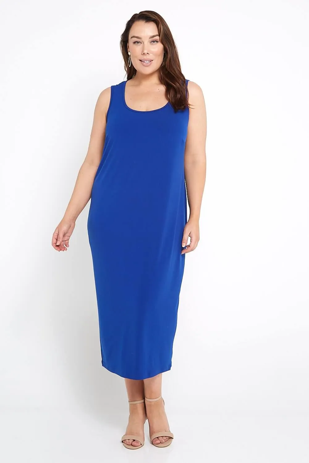 Amy Midi Stretch Slip - Royal Blue