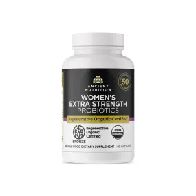 Ancient Nutrition Women’s Extra Strength Probiotics 50 Billion CFUs* Per Serving 60 Capsules