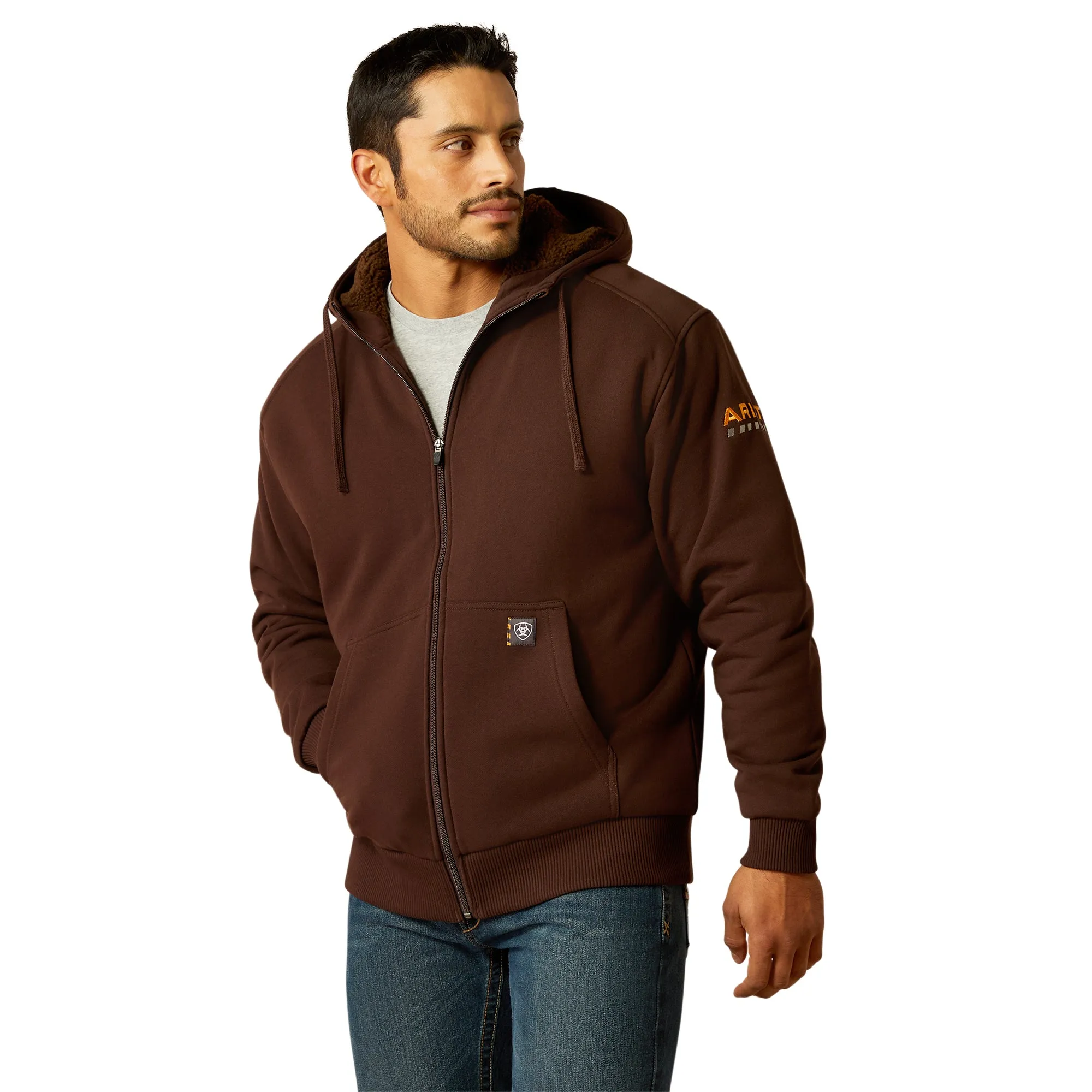 Ariat Men's Rebar All-Weather Sherpa Lined Coffee Bean Jacket 10053061