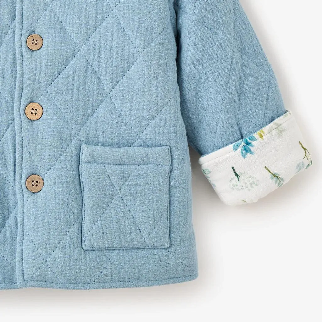 Baby Jacket | Treehouse Organic Muslin Quilted Jacket | Elegant baby