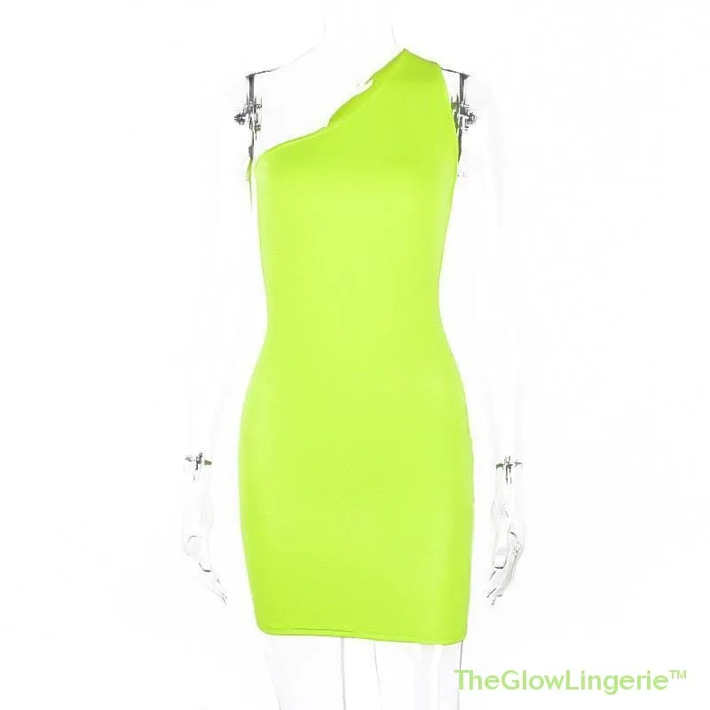 Backless Dress Neon Sexy Club