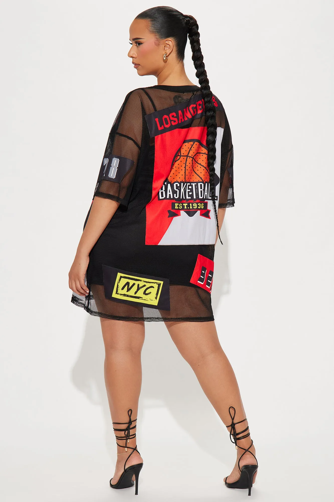 Ball is Life Mesh Mini Dress - Black