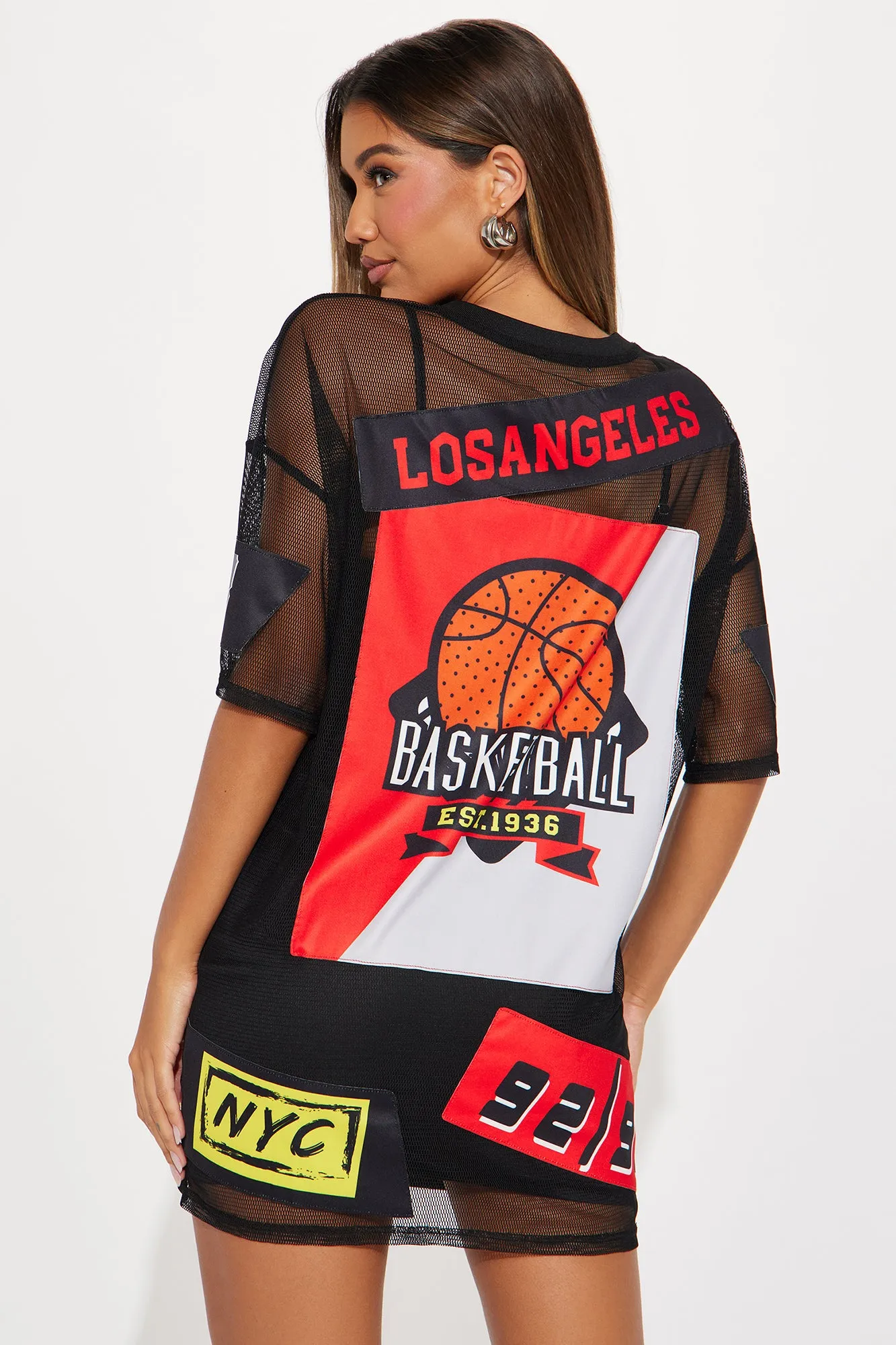 Ball is Life Mesh Mini Dress - Black