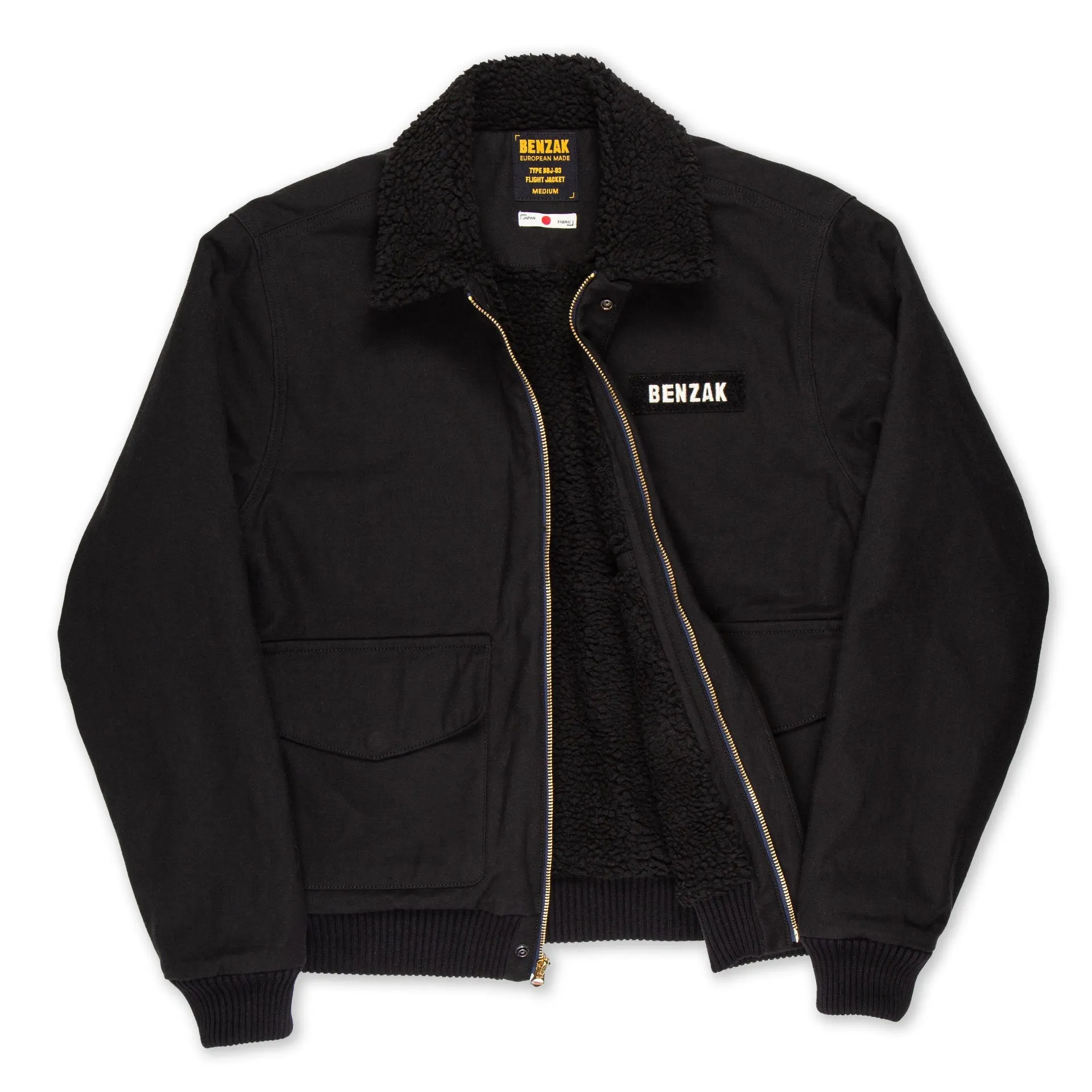 BBJ-03 FLIGHT JACKET black m-65 reverse sateen twill