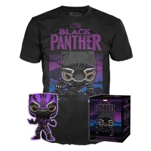 Black Panther (Purple Glow) w/T-Shirt (XL, Sealed) 273 - Target Exclusive  [Box Condition: 7/10] **Tear in Seal**