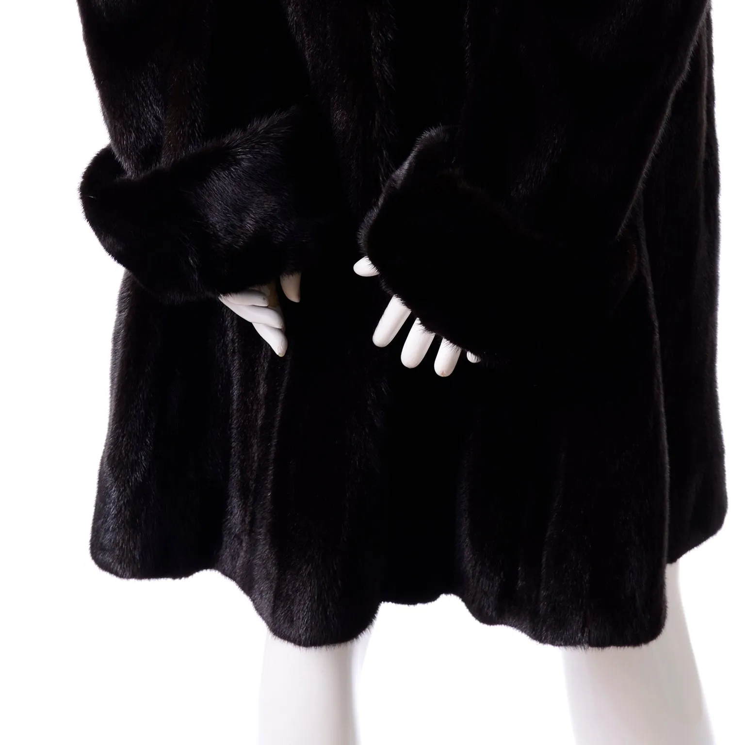 Blackglama Dark Brown/Black Ranch Mink Vintage Fur Coat