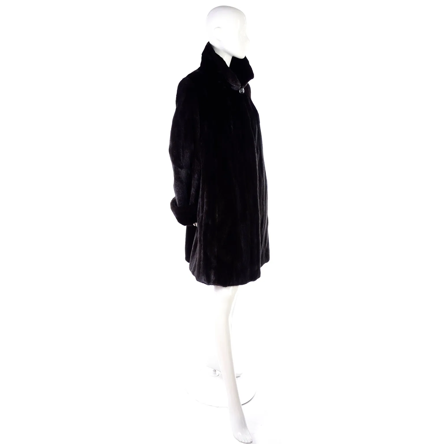 Blackglama Dark Brown/Black Ranch Mink Vintage Fur Coat