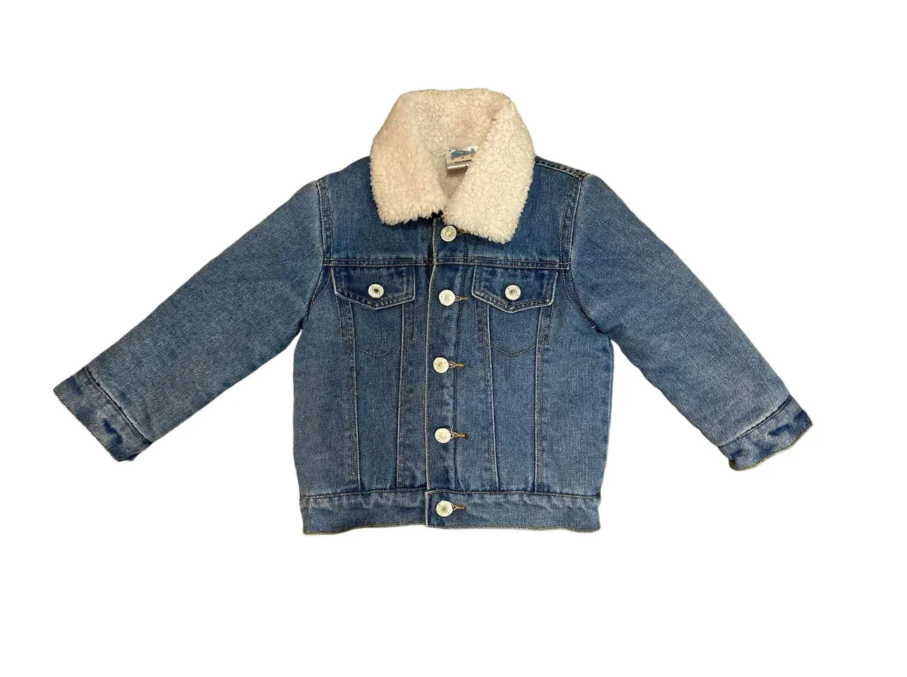 Boys Denim Sherpa Jacket