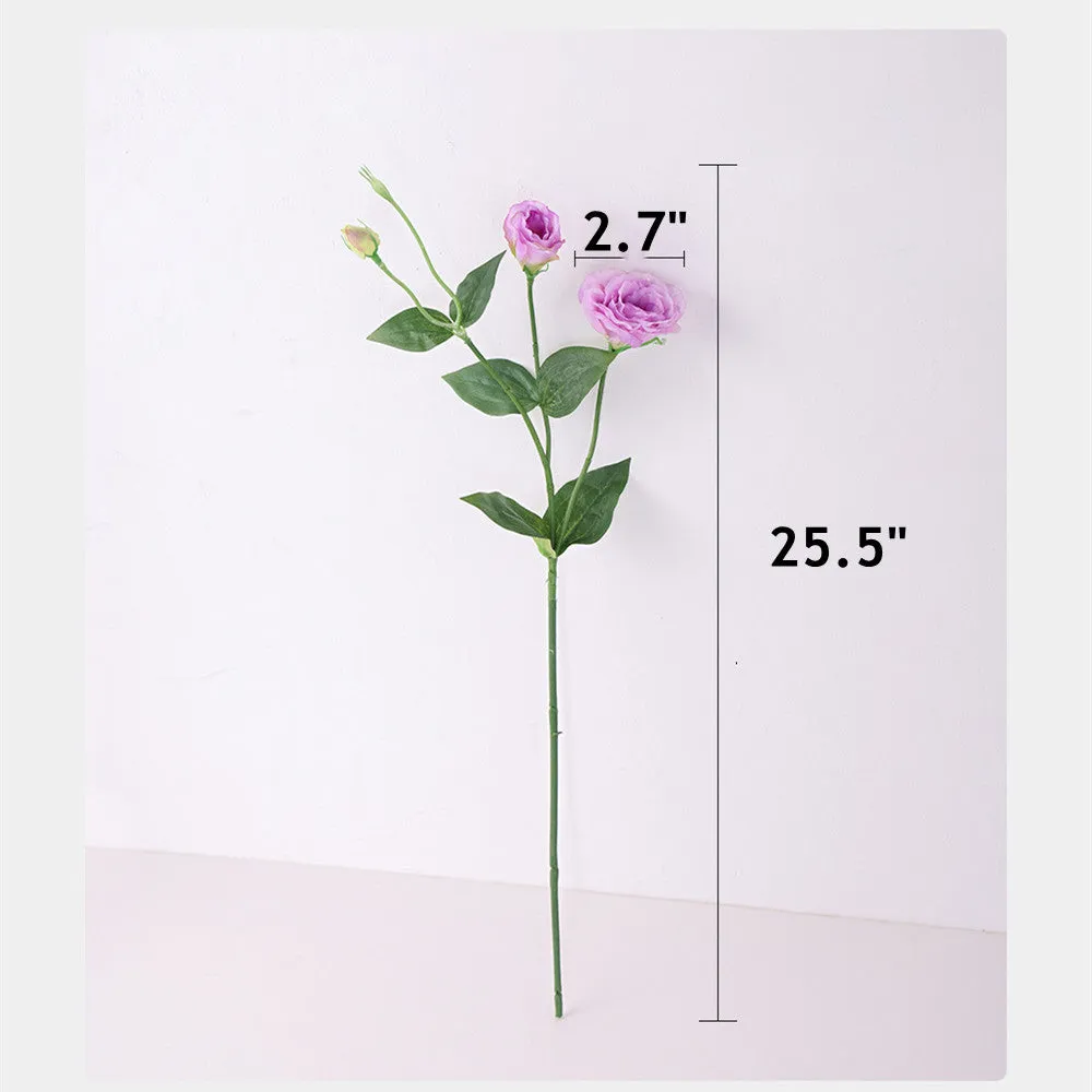 Bulk Exclusive 25.5" Platycodon Gradiflorus Stems Lisianthus Bouquet Spray Artificial Wholesale