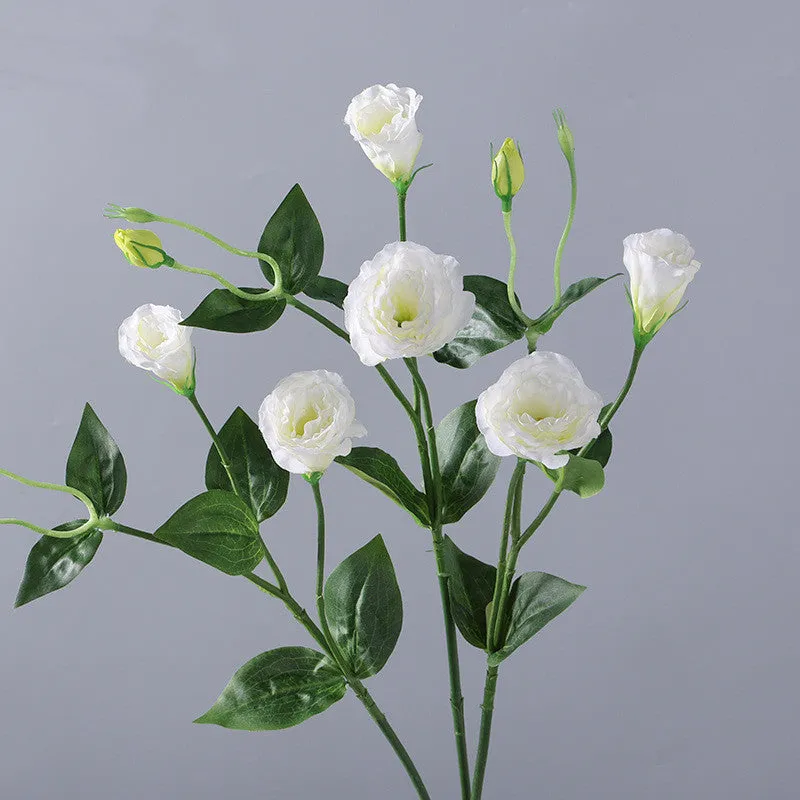 Bulk Exclusive 25.5" Platycodon Gradiflorus Stems Lisianthus Bouquet Spray Artificial Wholesale