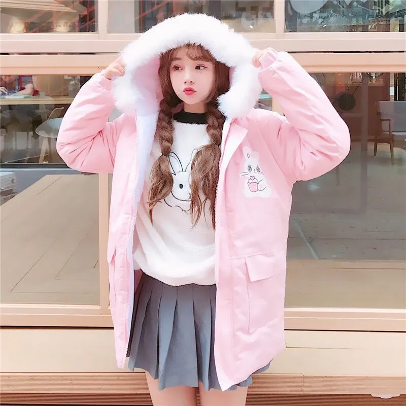 Bunny Cake Hoodie Coat