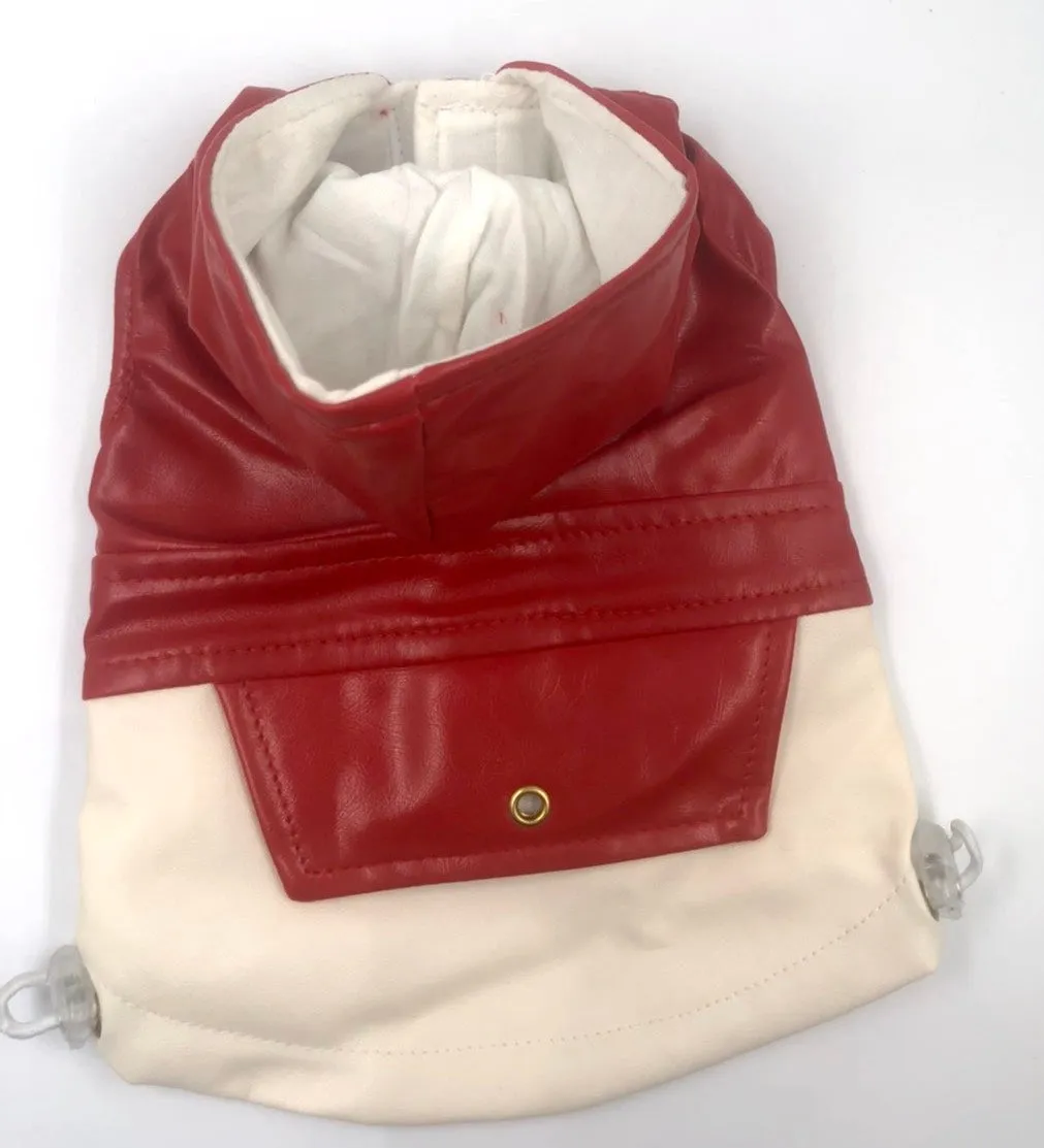 Casual Dog Red and Cream Rain Jacket