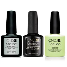 CND - Shellac Xpress5 Combo - Base, Top & Sugarcane (0.25 oz)