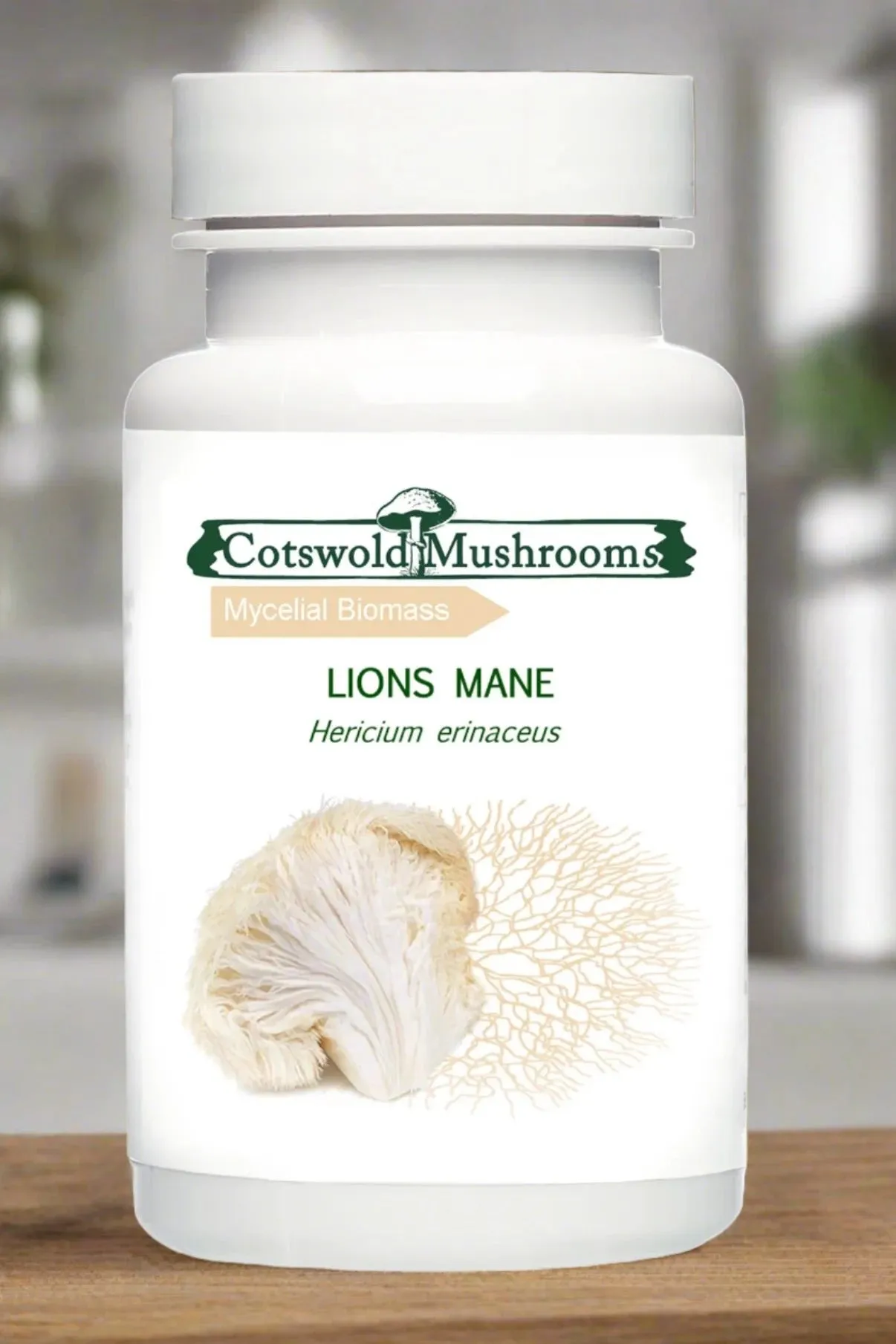 Cotswold Mushrooms Lions Mane mycelium 60x500mg capsules