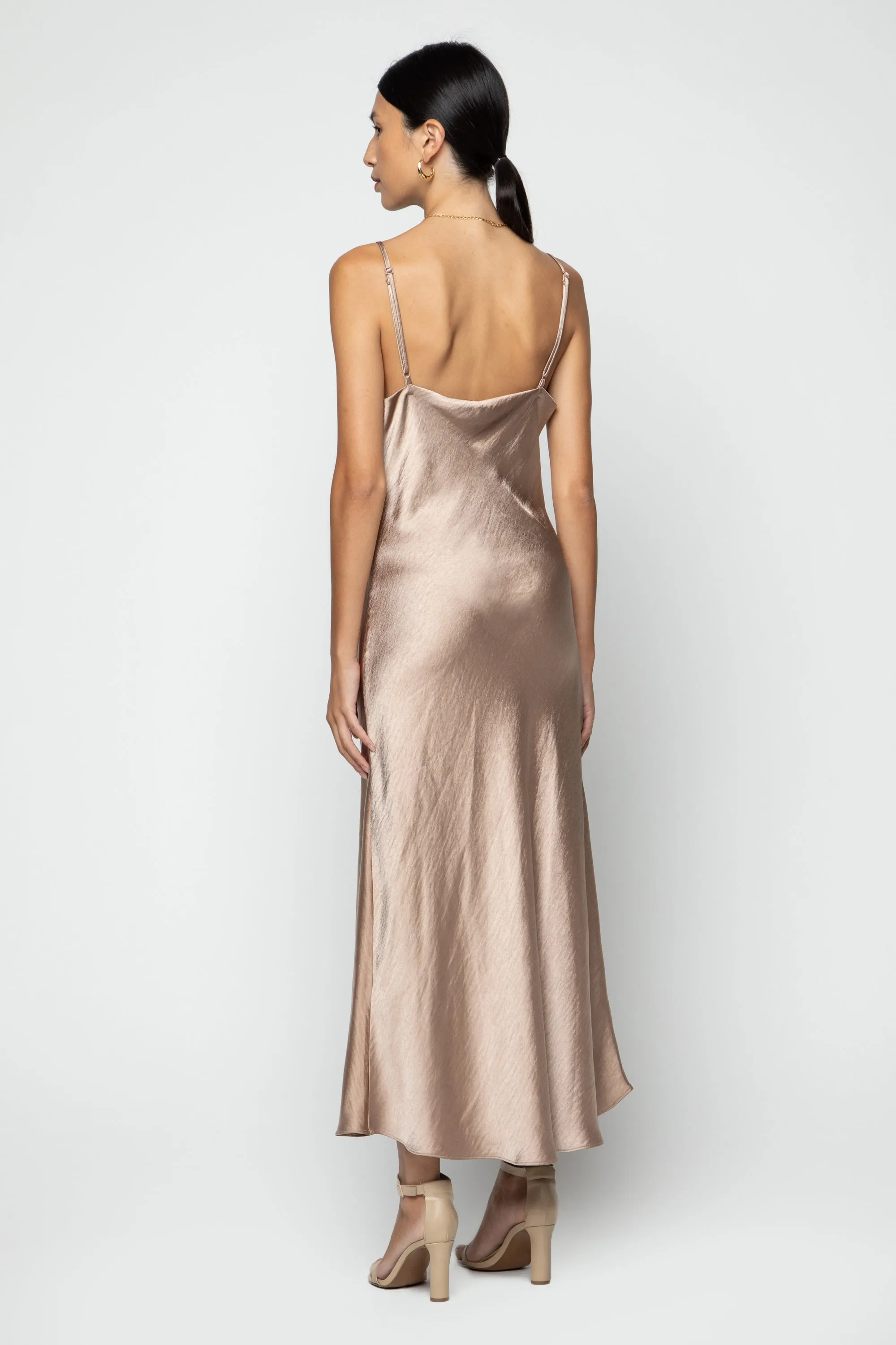 COWL NECK SLIP DRESS