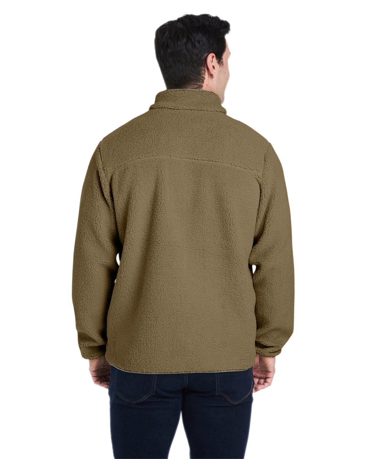 Custom Columbia Rugged Ridge Sherpa Fleece, Stone Green Shark