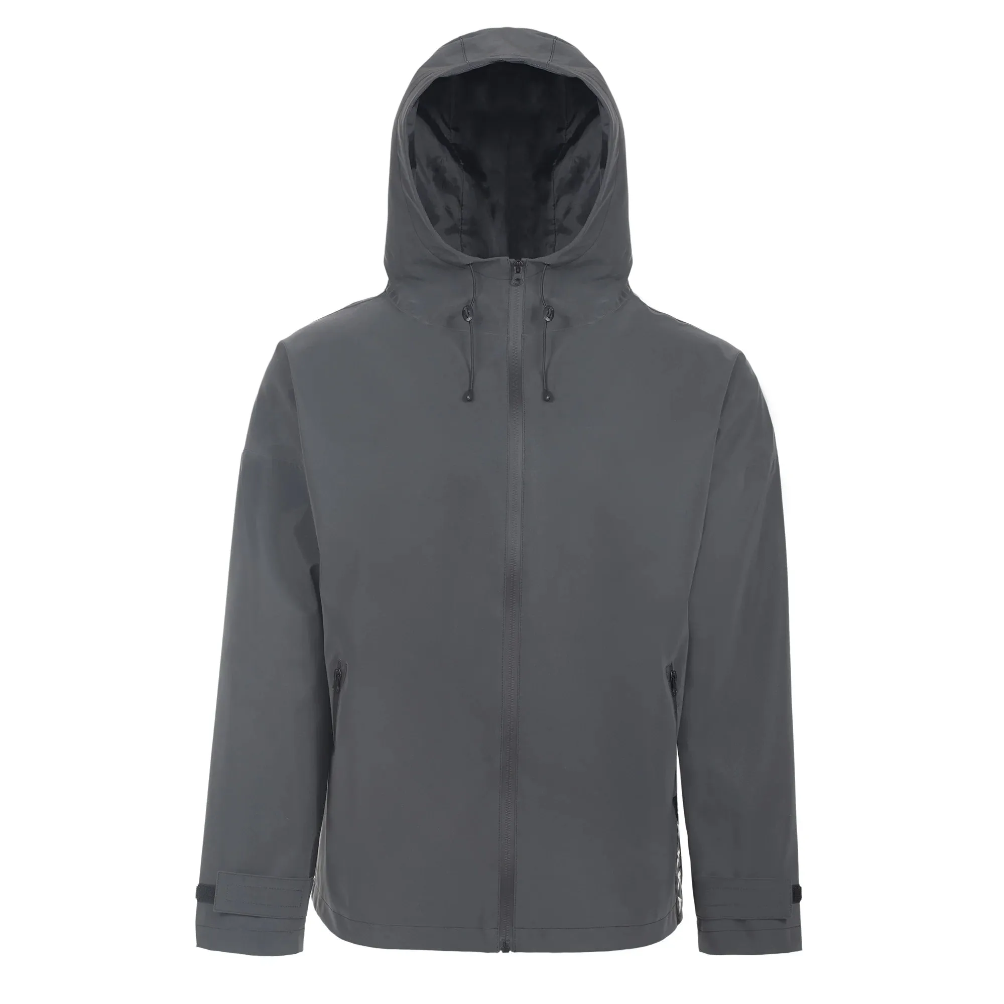 Dark Grey Visibility Raincoat For Humans