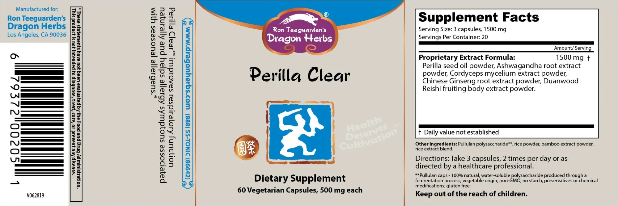 Dragon Herbs Perilla Clear 60 Capsule