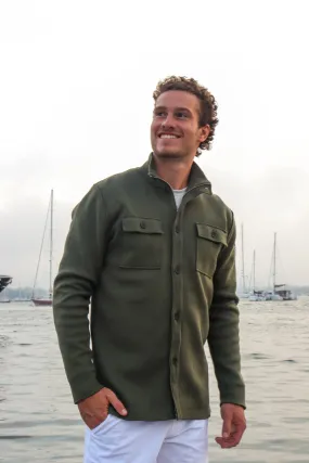 Edwin Windproof Shirt Jacket- Bottle Green