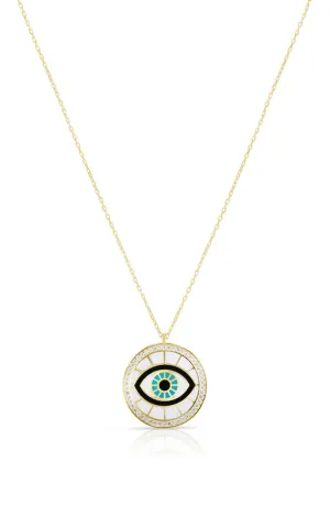 Evil Eye Enamel Necklace