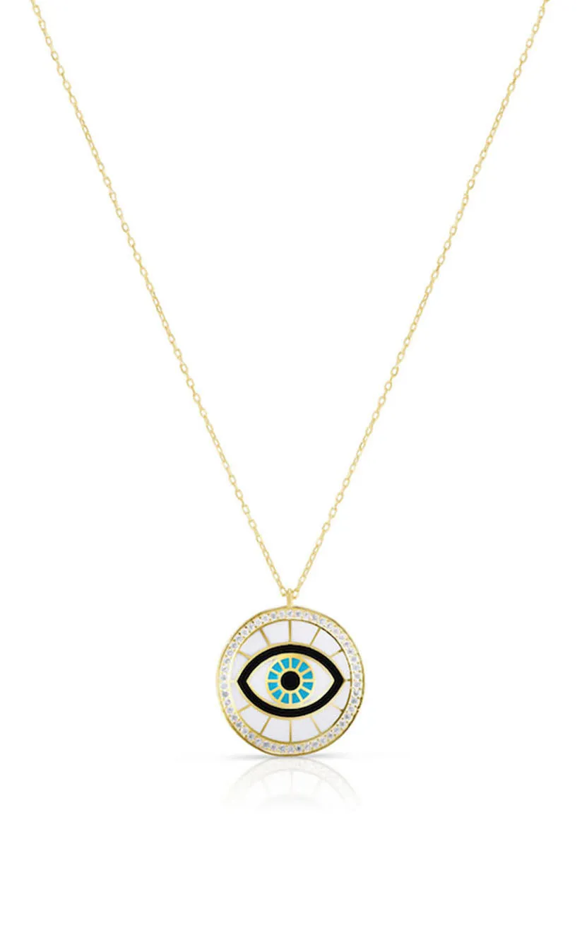 Evil Eye Enamel Necklace