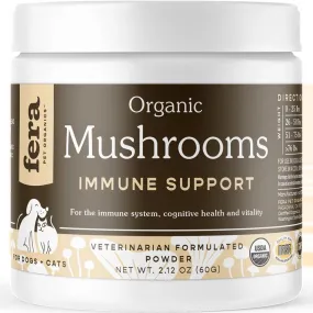 Fera Pets Organic Mushrooms Immune Support Supplement Powder For Cats & Dogs 2.12oz