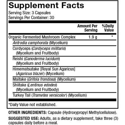 Fermented Mushroom Complex 90 caps by Dr. Mercola