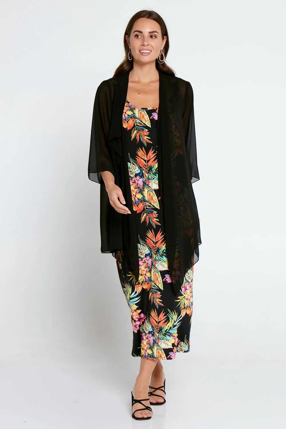 Findon Midi Slip Dress - Tropical Nights