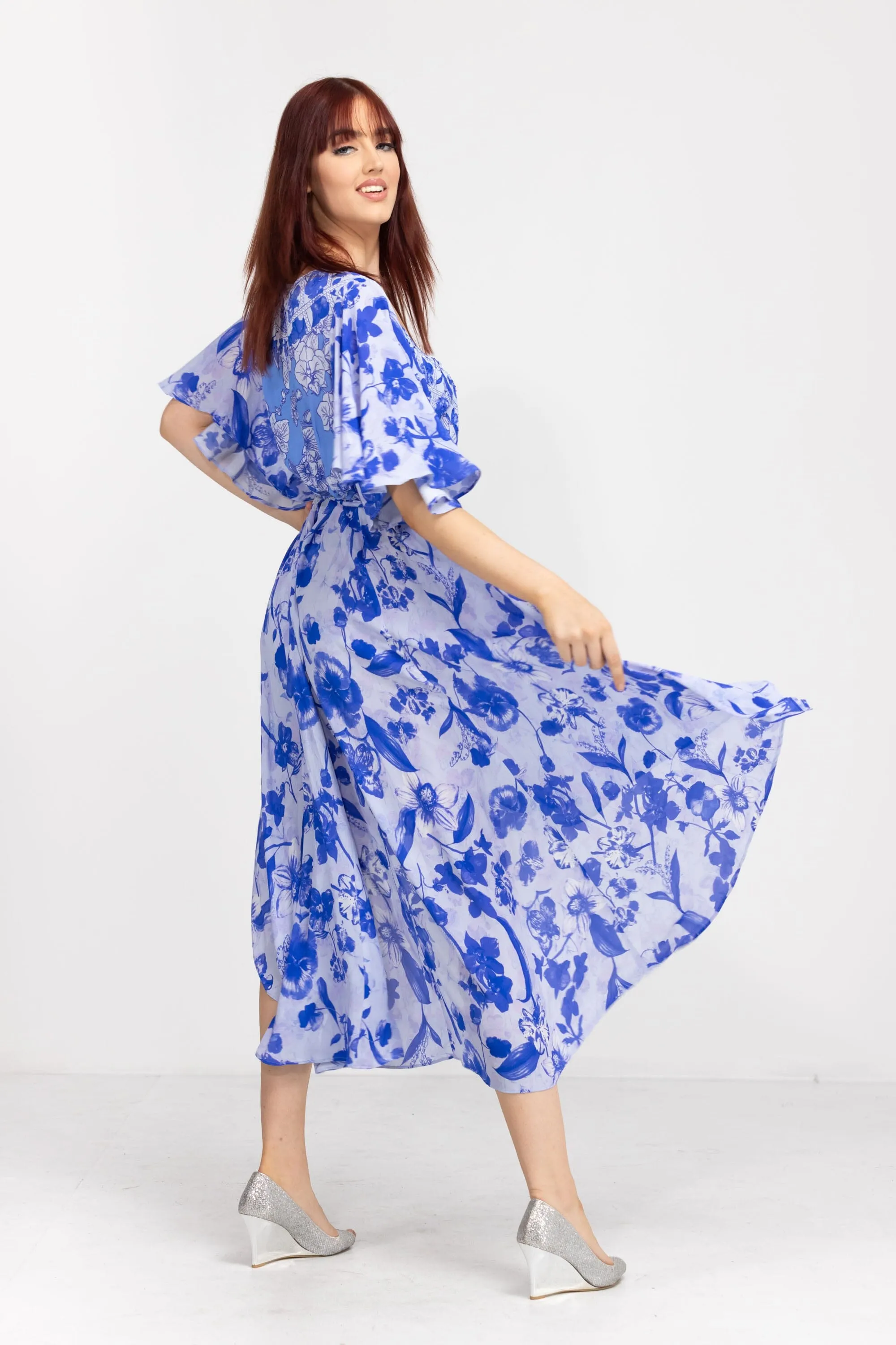 FINLANDIA - WRAP DRESS WITH SHORT SLEEVE