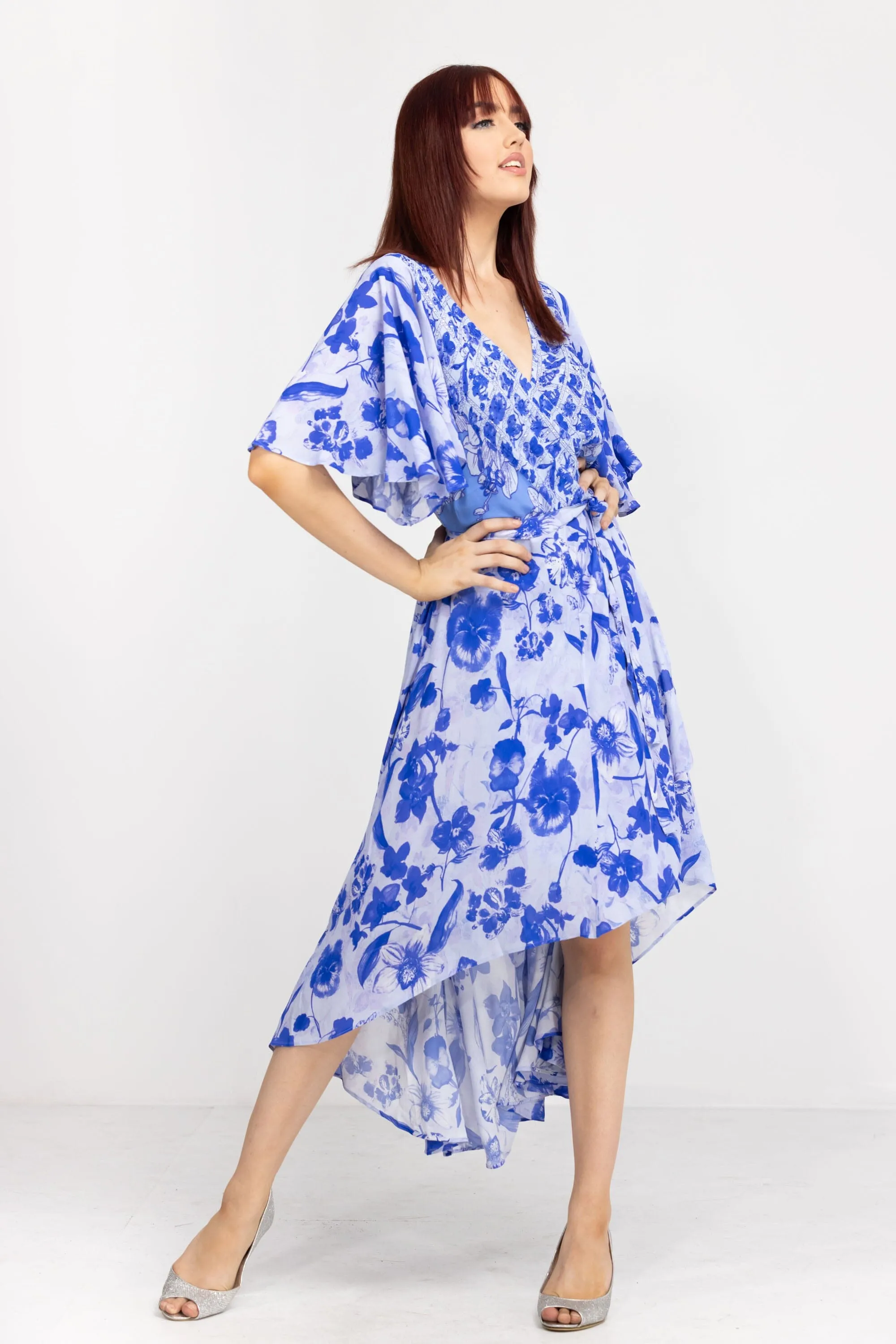 FINLANDIA - WRAP DRESS WITH SHORT SLEEVE