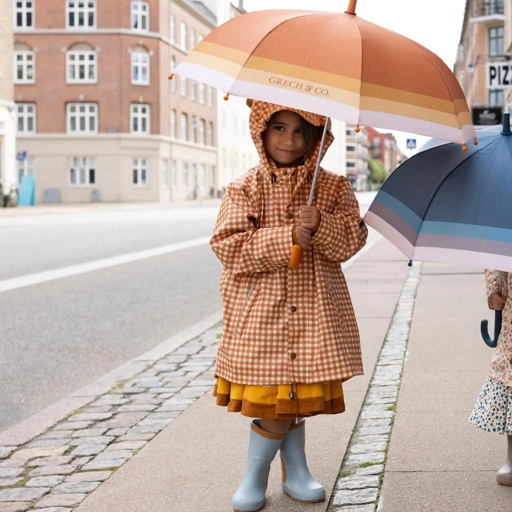 Fishtail Raincoat - Sienna Gingham