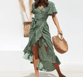 Floaty Boho Wrap Dress  COLORS