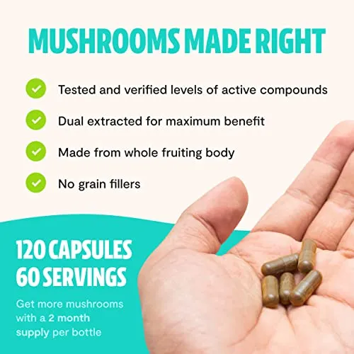 FreshCap Mushroom Supplement 120 caps Ultimate Mushroom Complex