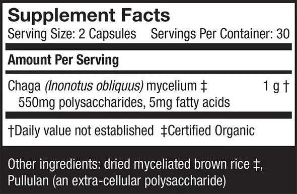 Fungi Perfecti/Host Defense Chaga 60 Capsule