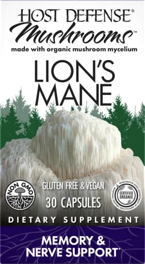 Fungi Perfecti/Host Defense Lion's Mane 30 VegCap