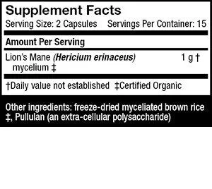 Fungi Perfecti/Host Defense Lion's Mane 30 VegCap