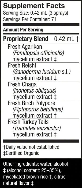 Fungi Perfecti/Host Defense MycoShield Spray - Citrus Flavor 1 fl oz Spray