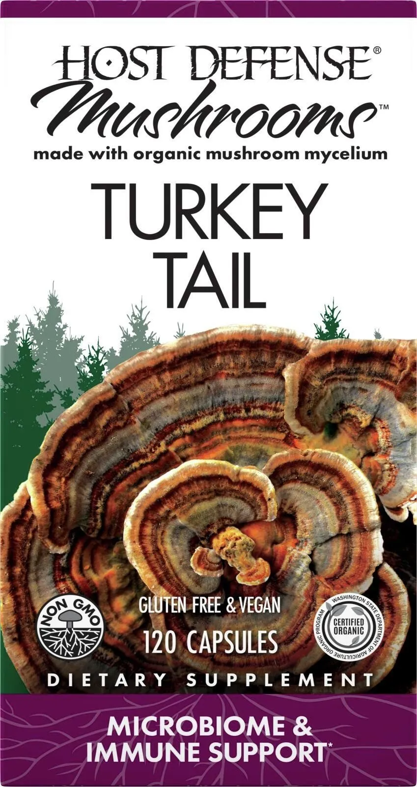 Fungi Perfecti/Host Defense Turkey Tail 120 Capsule