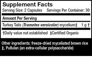 Fungi Perfecti/Host Defense Turkey Tail 60 Capsule