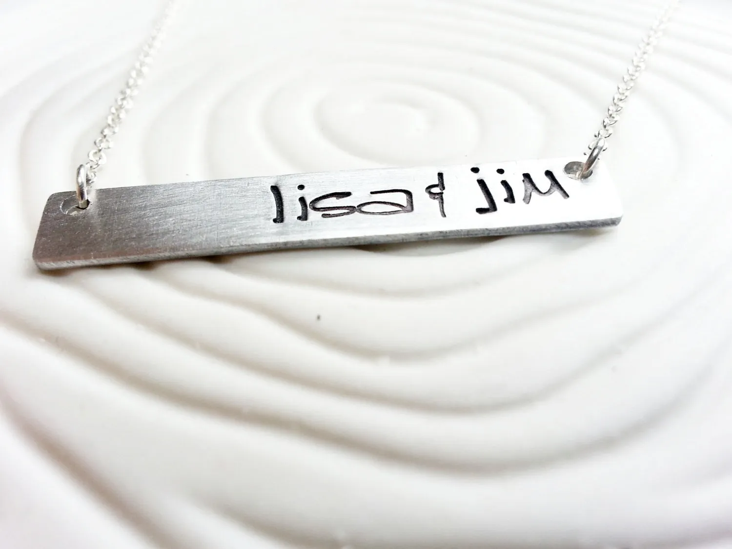 Graffit Text Bar Necklace | Personalized Bar Necklace