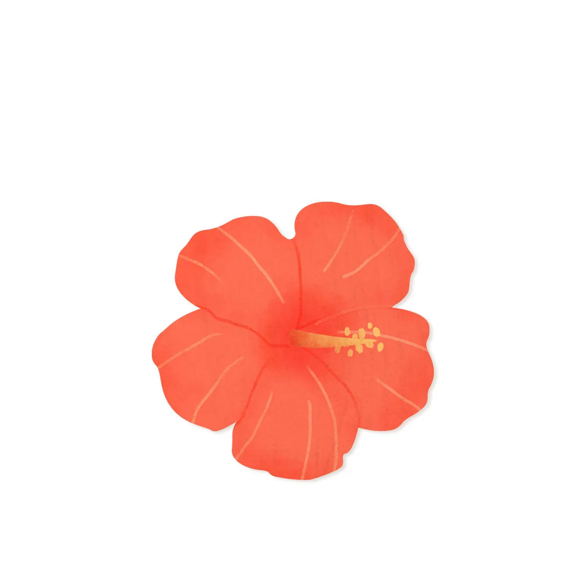 Hibiscus Keiki Wood Shape, Red