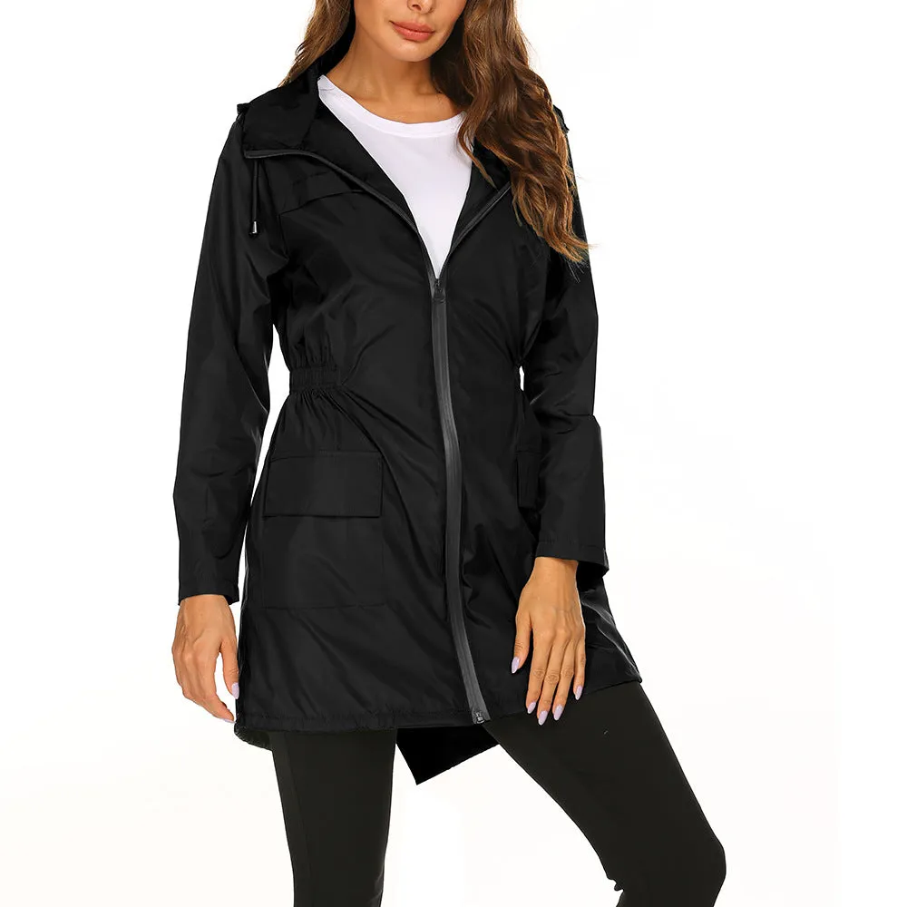 Hooded Windbreaker Water Resistant Jacket